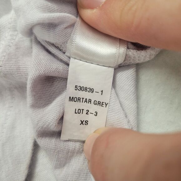 Athleta Womens XS Gray Tie-Dye Short Seeve Organic Daily Crew Cropped Tee White - Picture 8 of 9
